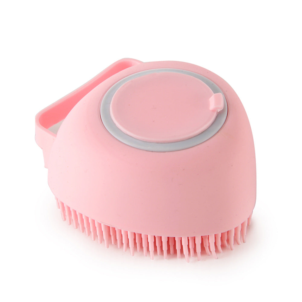 Silicone Pet Bath Brush — Massage Glove with Shampoo Dispenser — PuraVeil