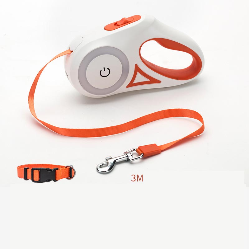 Retractable Dog Leash with Built-In LED Spotlight — PuraVeil
