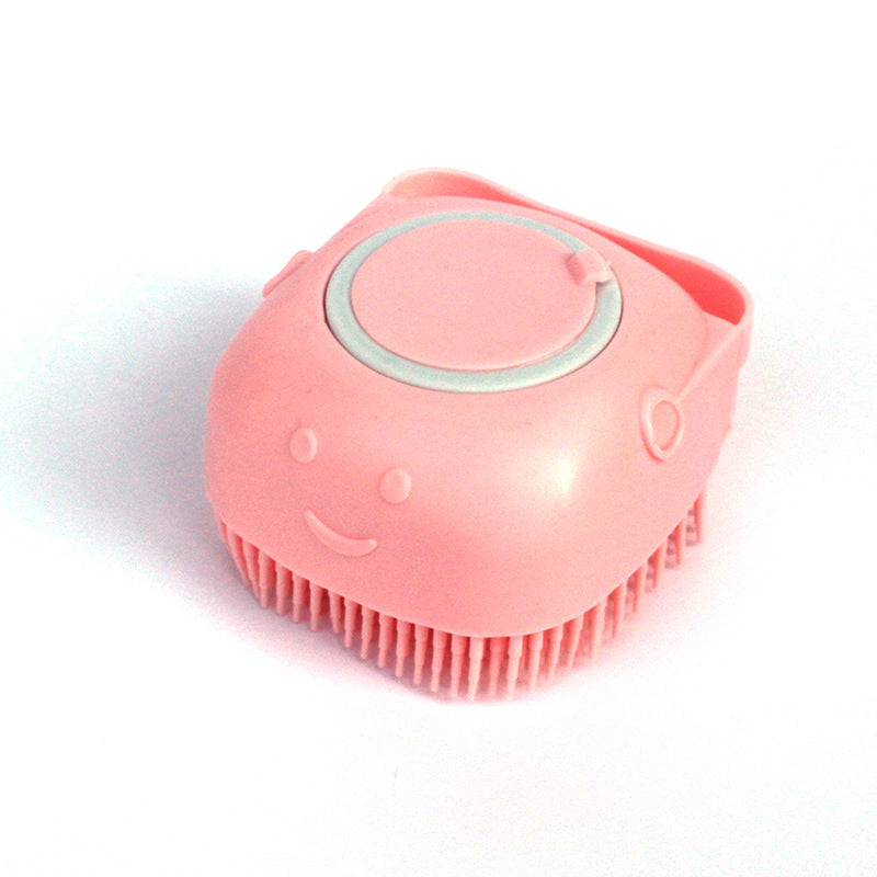 Silicone Pet Bath Brush — Massage Glove with Shampoo Dispenser — PuraVeil