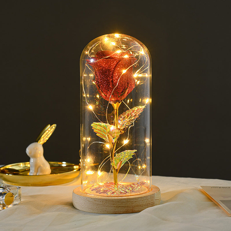 Eternal Rose with LED Glass Dome — Valentine's Day Gift — PuraVeil