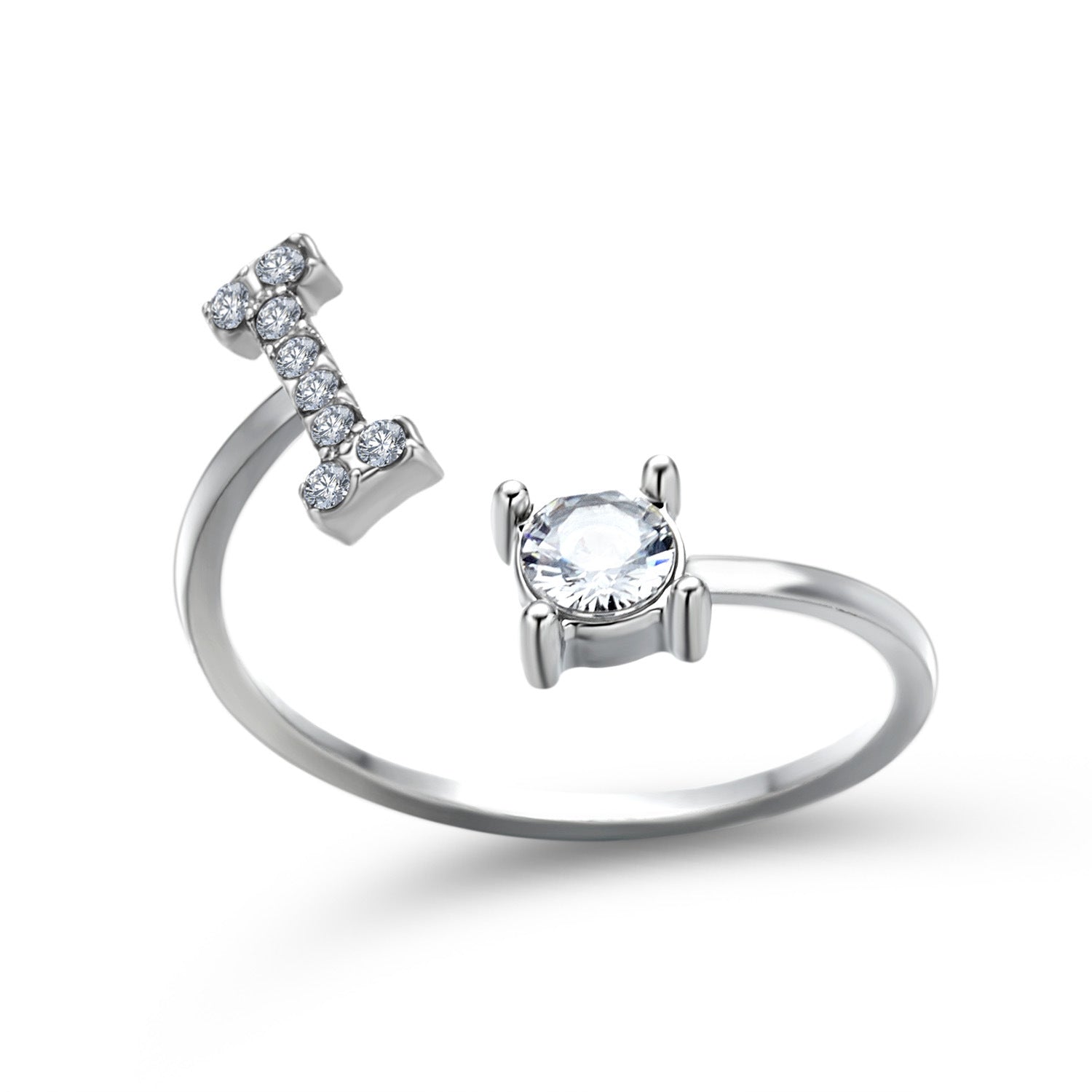 Personalized Adjustable Initial Letter Ring — A-Z Alphabet