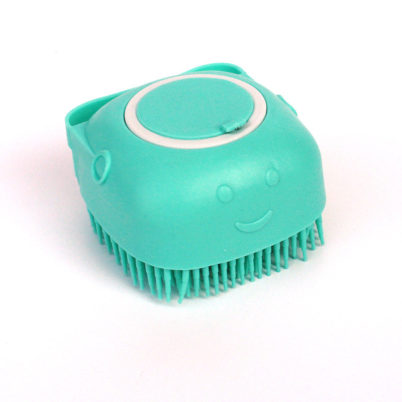 Silicone Pet Bath Brush — Massage Glove with Shampoo Dispenser — PuraVeil