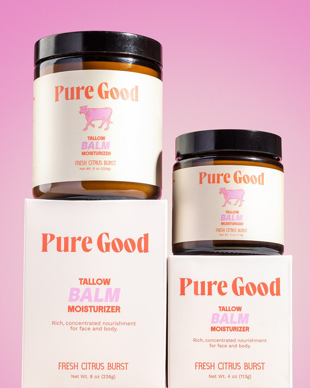 Fresh Citrus Burst Tallow Balm - Hydration and Vitamin C detail view - PuraVeil