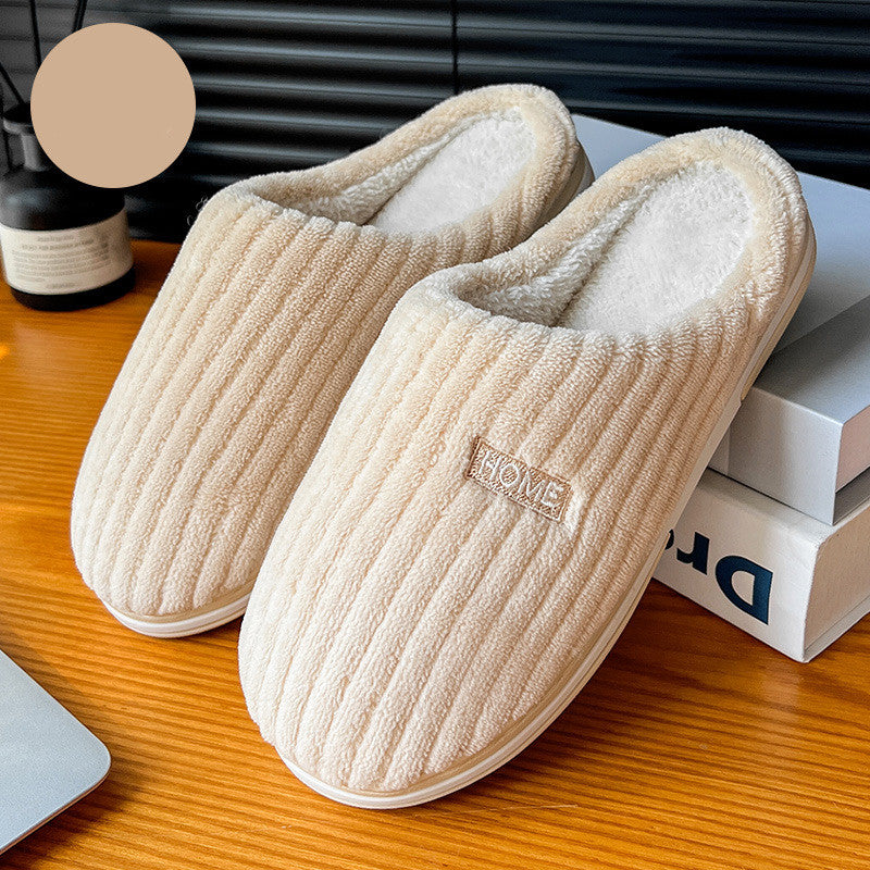 Soft Cotton House Slippers — Plush Non-Slip Indoor Shoes — PuraVeil