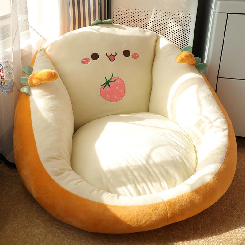 Cute Character Floor Cushion Seat — Tatami Futon Pad — PuraVeil