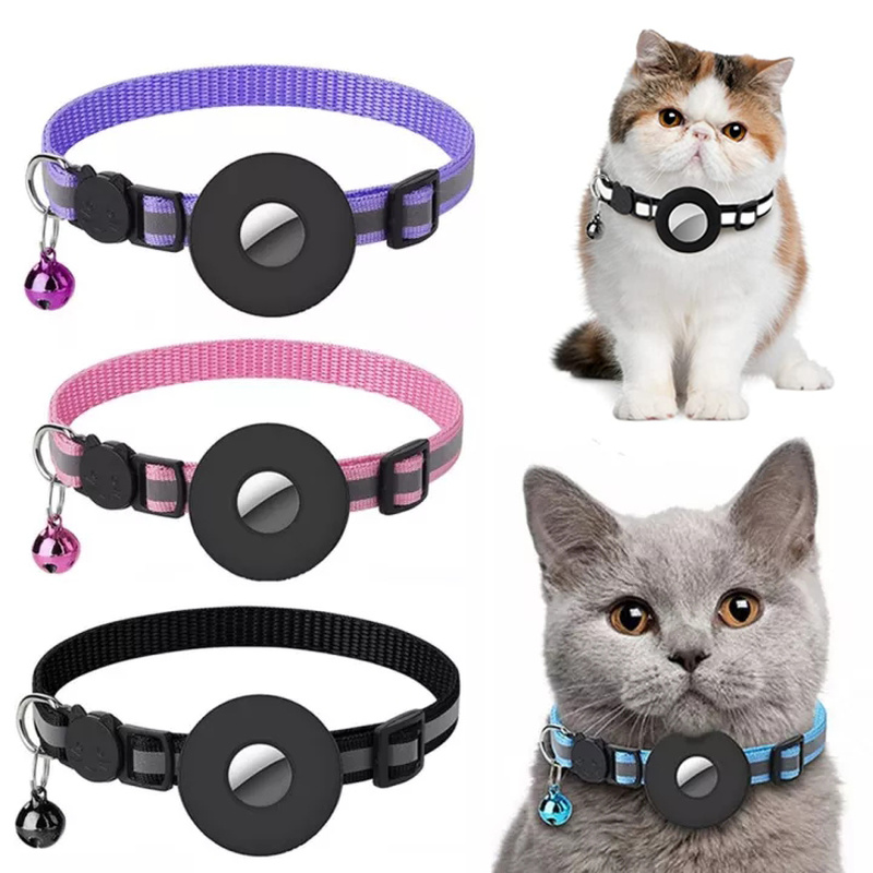 Reflective AirTag Dog & Cat Collar — Waterproof Tracker Holder — PuraVeil