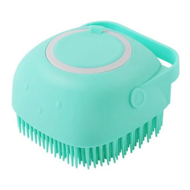 Silicone Pet Bath Brush — Massage Glove with Shampoo Dispenser — PuraVeil