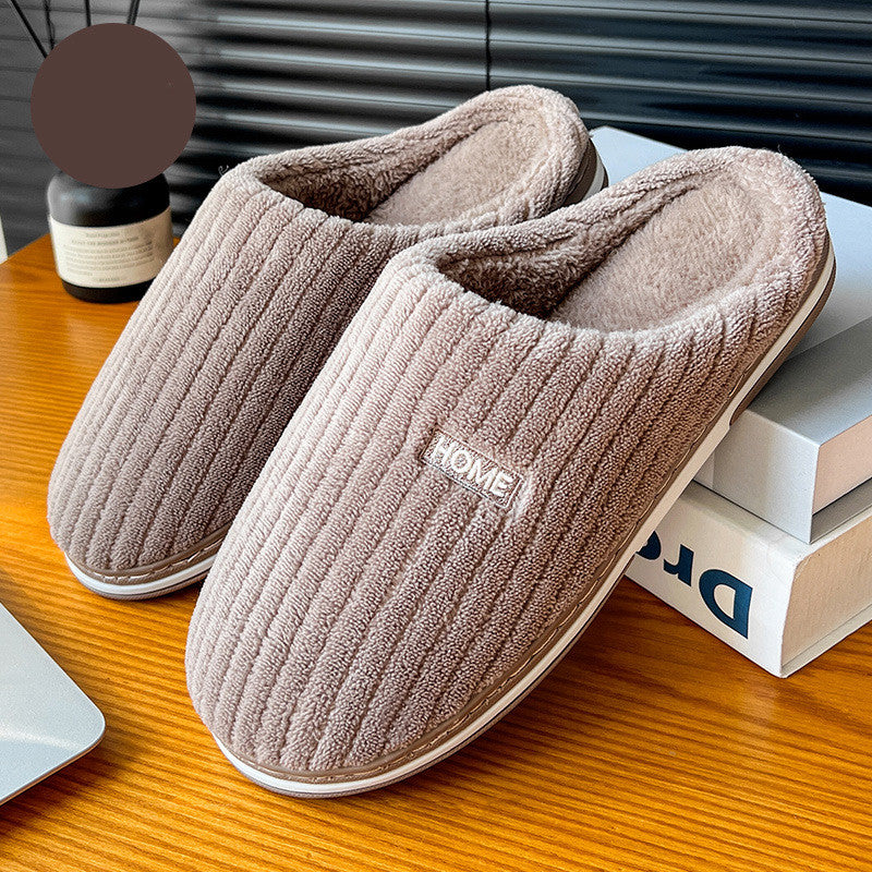 Soft Cotton House Slippers — Plush Non-Slip Indoor Shoes — PuraVeil