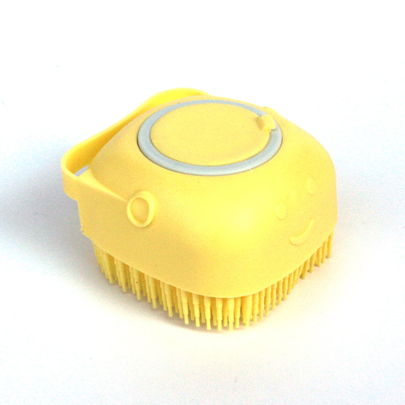 Silicone Pet Bath Brush — Massage Glove with Shampoo Dispenser — PuraVeil