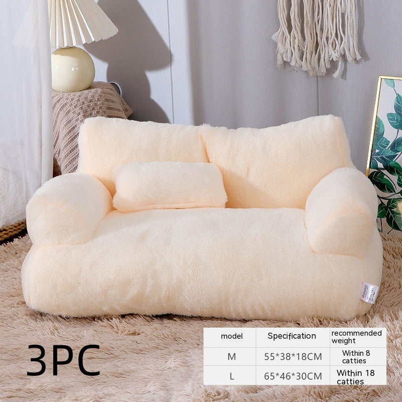 Luxury Plush Pet Sofa Bed — Cats & Small Dogs — PuraVeil