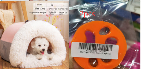 Portable Foldable Pet Nest Bed — Warm Cat & Dog Cushion — PuraVeil