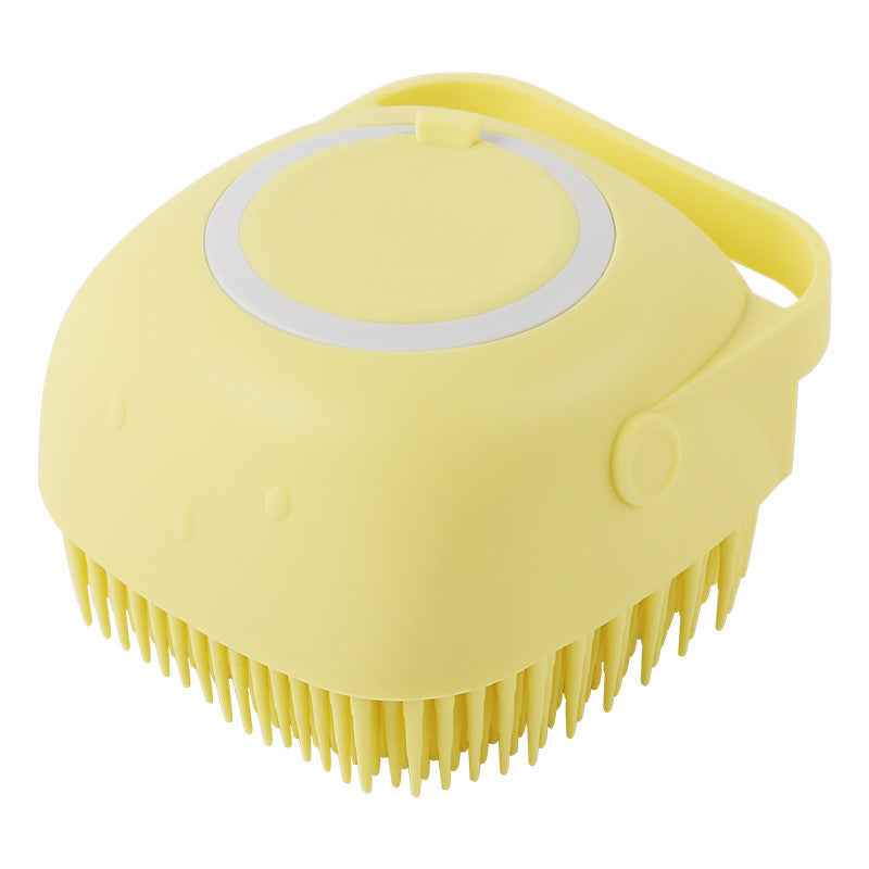 Silicone Pet Bath Brush — Massage Glove with Shampoo Dispenser — PuraVeil