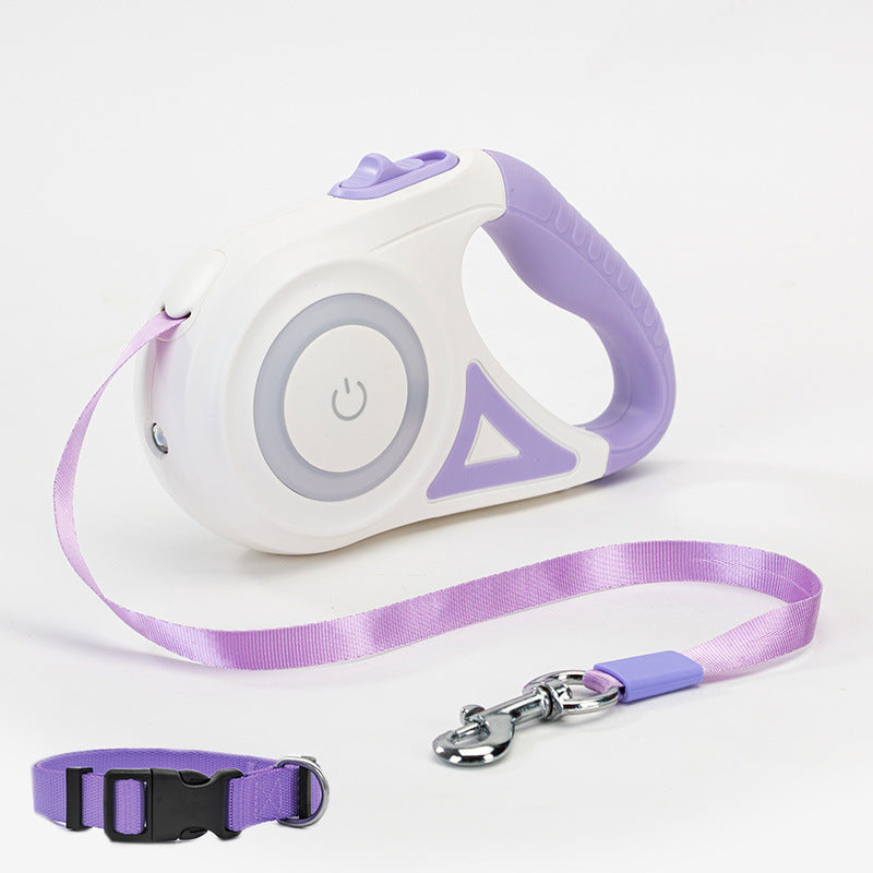 Retractable Dog Leash with Built-In LED Spotlight — PuraVeil
