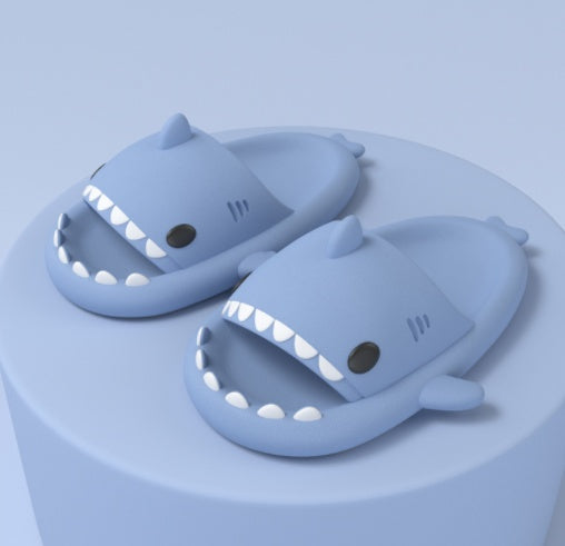 Cartoon Shark Slippers — Cozy Indoor House Shoes for Women & Men