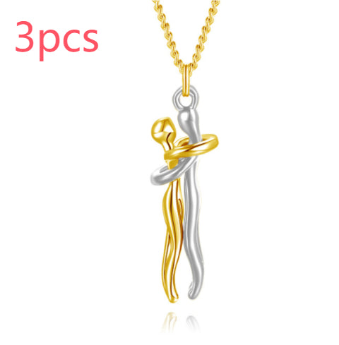 Love Hug Couple Necklace — Clavicle Chain Gift for Her
