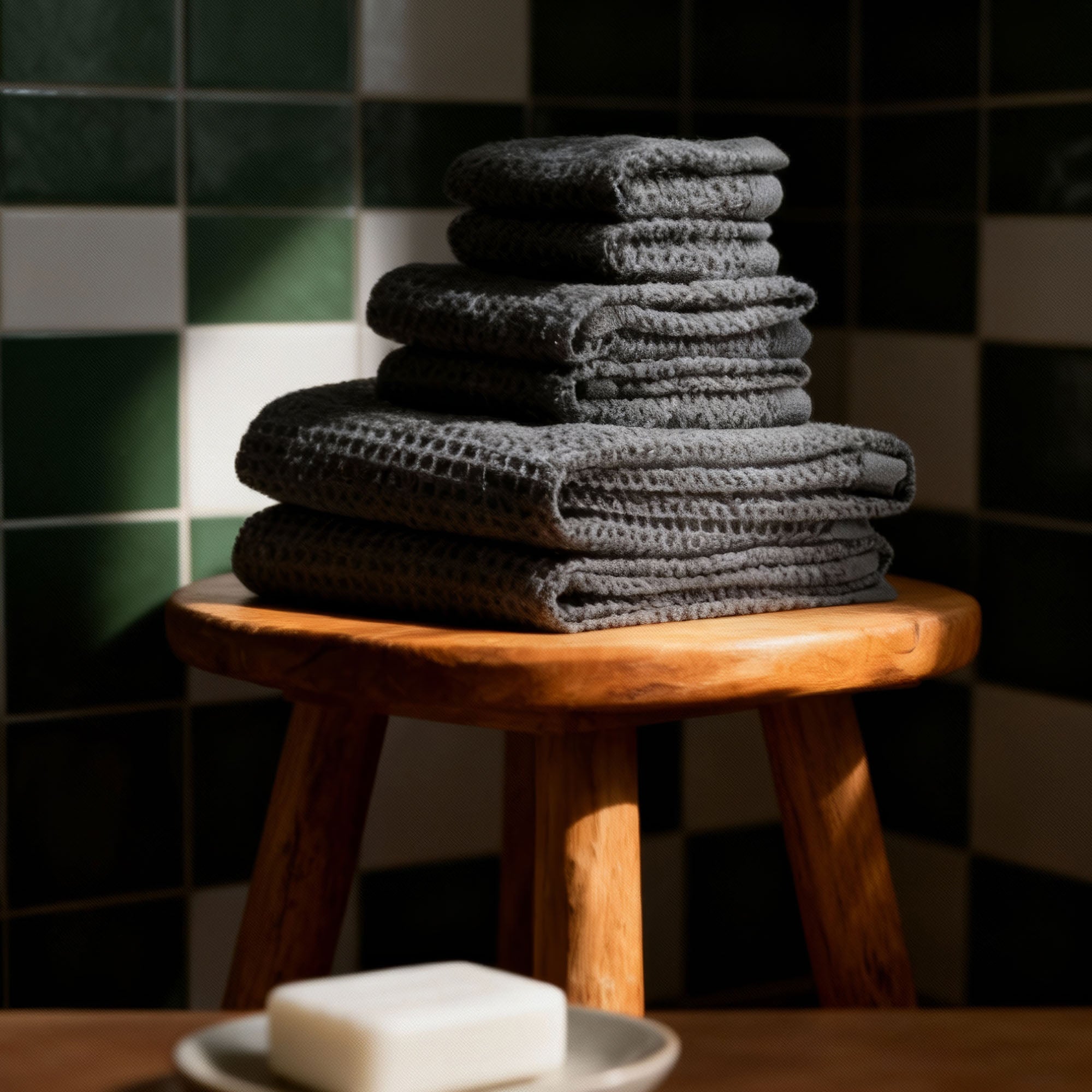 Sedona Waffle Towels detail view - PuraVeil
