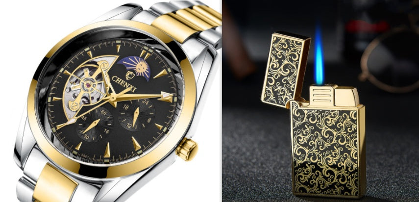 Men's Luxury Skeleton Mechanical Watch — Self-Winding — PuraVeil