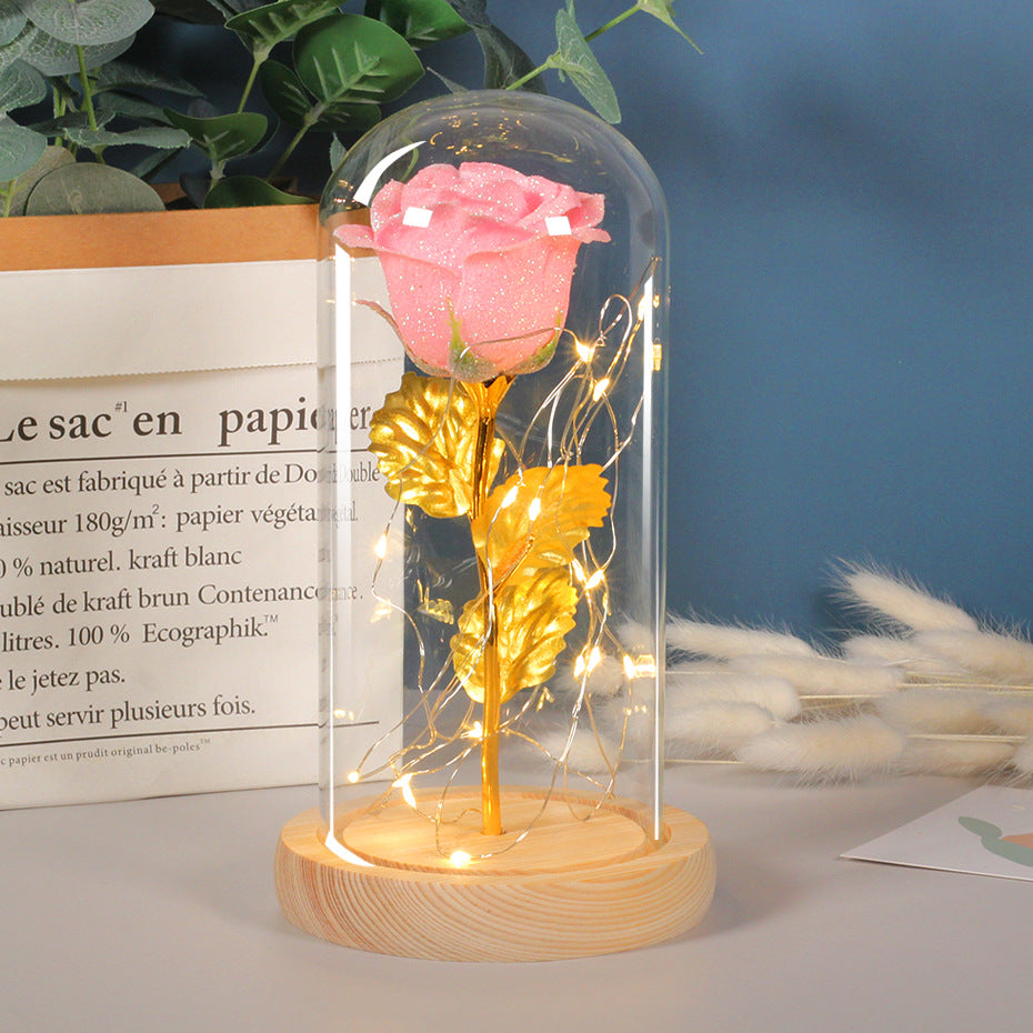 Eternal Rose with LED Glass Dome — Valentine's Day Gift — PuraVeil