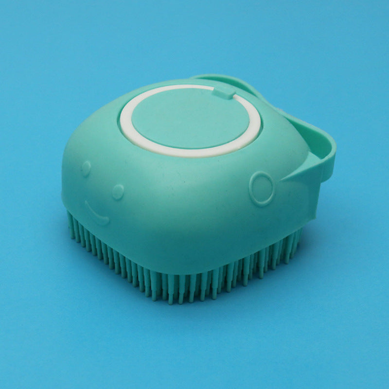 Silicone Pet Bath Brush — Massage Glove with Shampoo Dispenser — PuraVeil