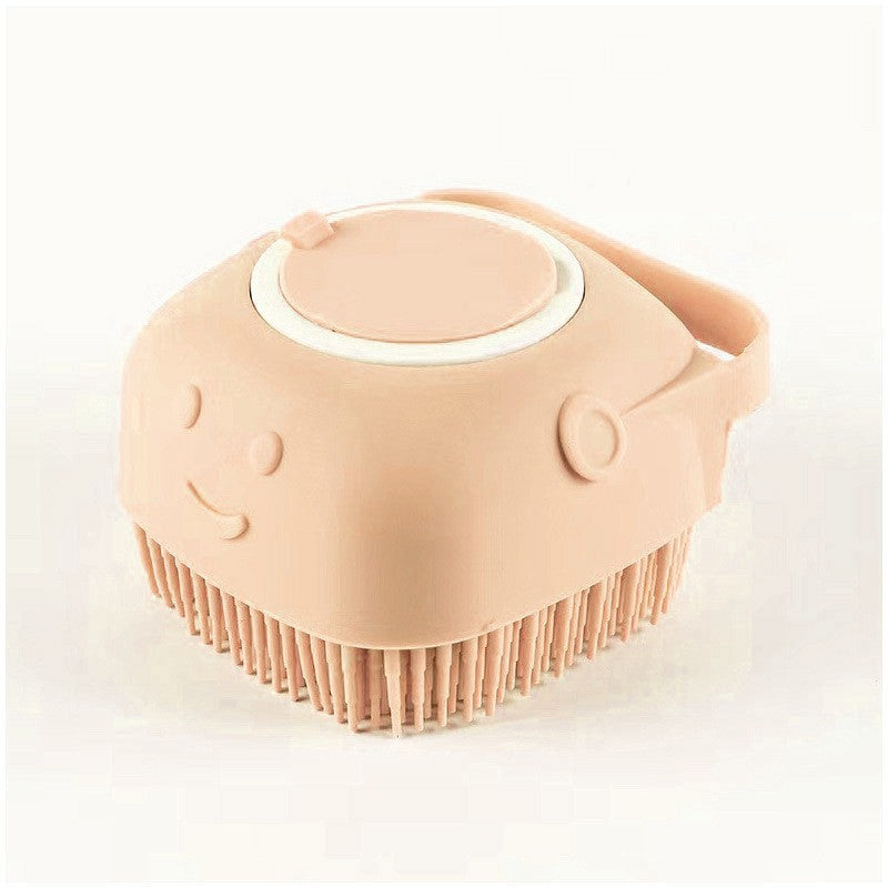 Silicone Pet Bath Brush — Massage Glove with Shampoo Dispenser