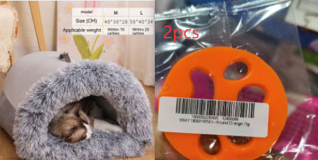 Portable Foldable Pet Nest Bed — Warm Cat & Dog Cushion — PuraVeil