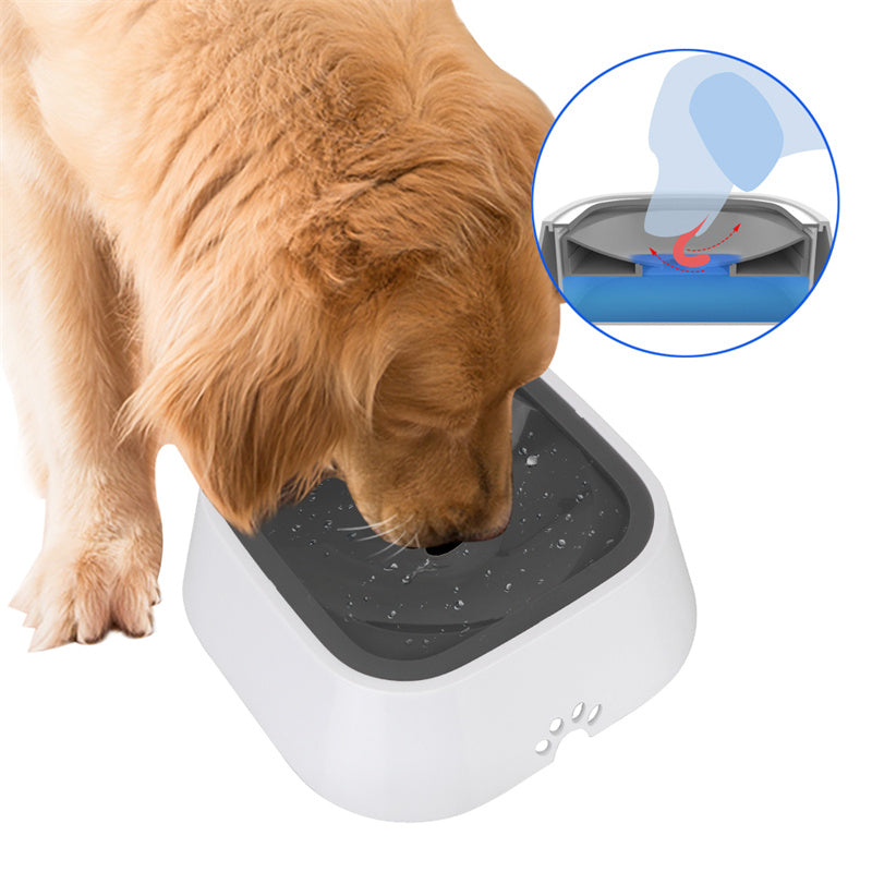 Floating Anti-Overflow Pet Water Bowl — Slow Feeder — PuraVeil