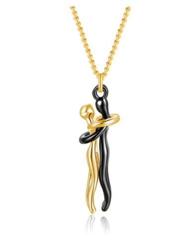 Love Hug Couple Necklace — Clavicle Chain Gift for Her — PuraVeil