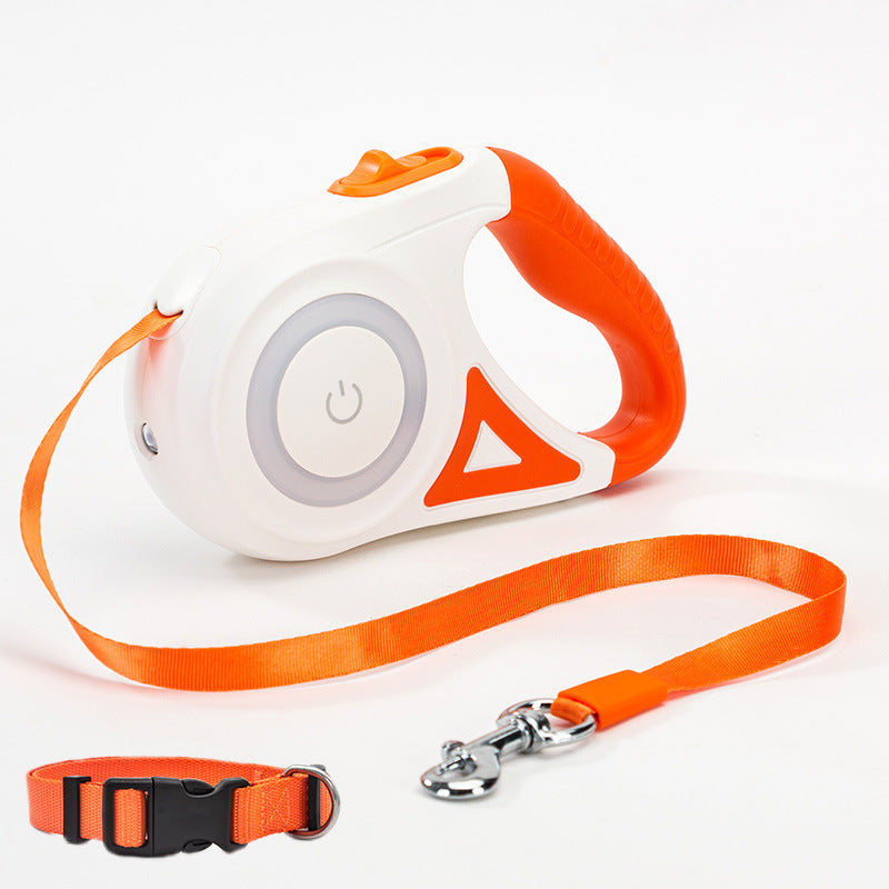 Retractable Dog Leash with Built-In LED Spotlight — PuraVeil