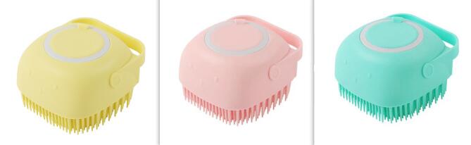 Silicone Pet Bath Brush — Massage Glove with Shampoo Dispenser — PuraVeil