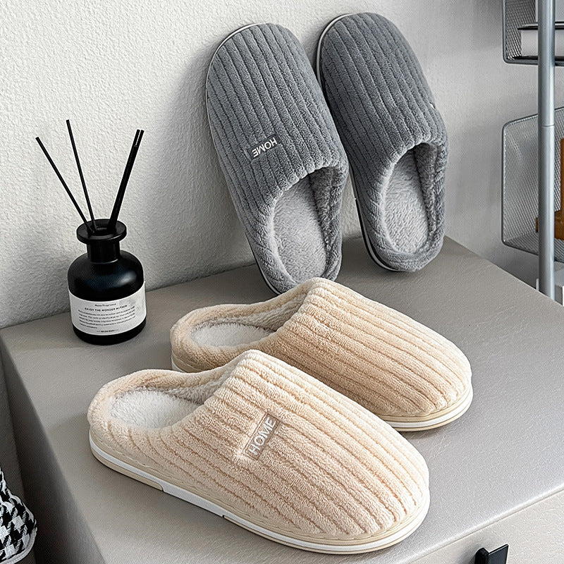 Soft Cotton House Slippers — Plush Non-Slip Indoor Shoes — PuraVeil
